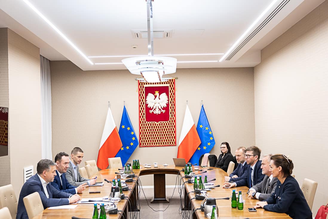 Pomorscy samorządowcy na spotkaniu w MSWiA w lutym 2024 r. 