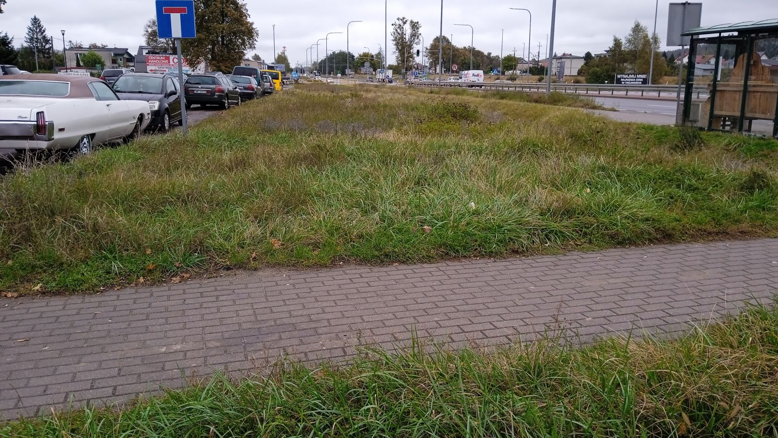 Przystanek zintegrowany w Bolszewie przed inwestycją
